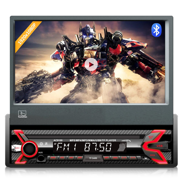 Audiocore AC9100 Car Radio LCD 7" Screen 1080P MP5 MP3 USB AVI DivX Bluetooth Handsfree RDS Digital Radio Remote Control 1 DIN