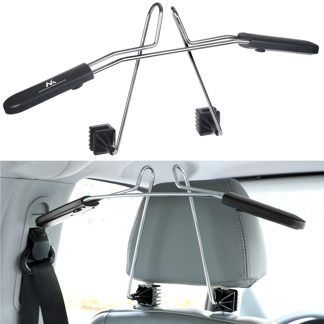 Maclean MC-870 Universal Car Hanger For Headrest Seat Bracket Car Coat Hanger Black