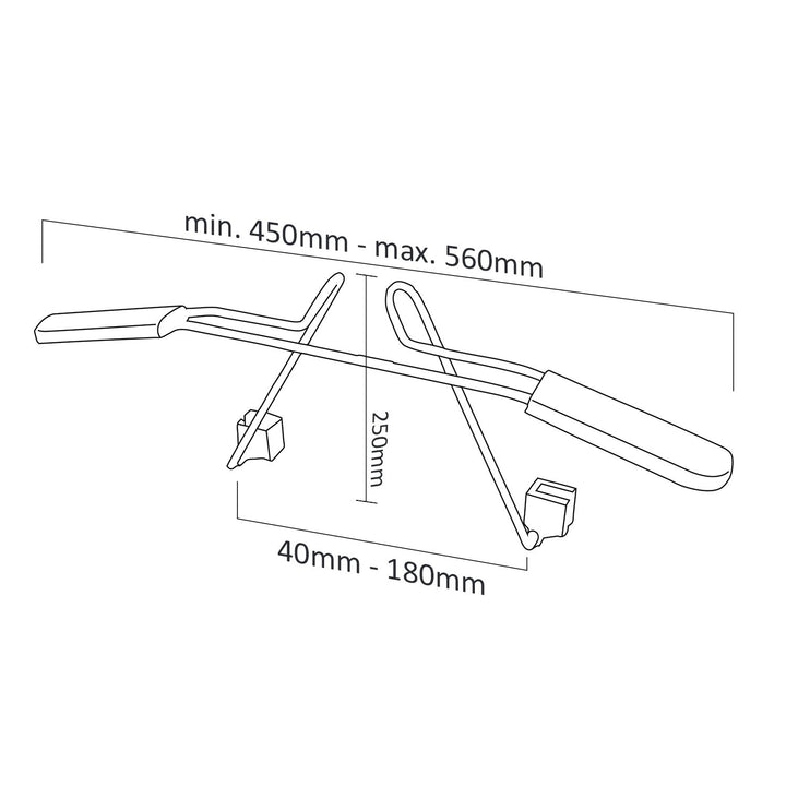 Maclean MC-870 Hanger Gluaisteán Uilíoch Le Hanger Cóta Gluaisteán Suíochán Headrest Lúibín Dubh