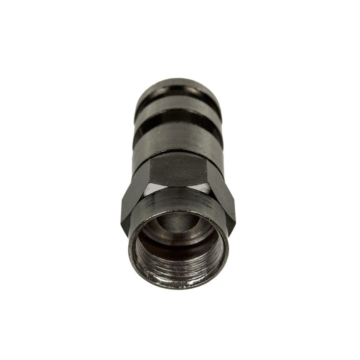 Maclean MCTV-916 professional black nickel compression plug RG-6