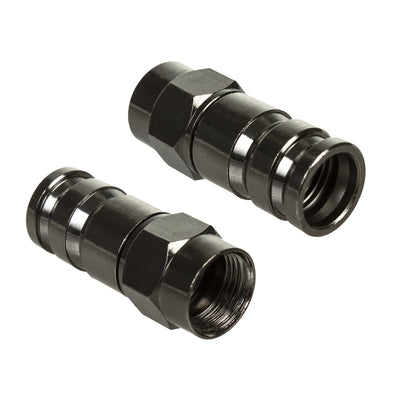 Maclean MCTV-916 Professional Black Nickel RG-6 Compression F Connector