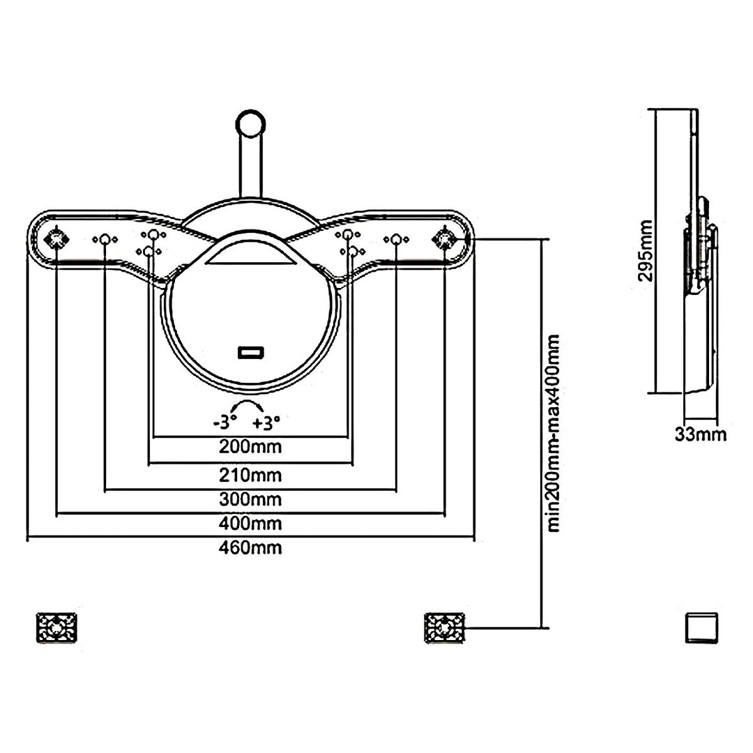 Maclean MC-877 TV Wall Mount Bracket Universal OLED QLED LED LCD 23" - 55" Slim 40 kg VESA