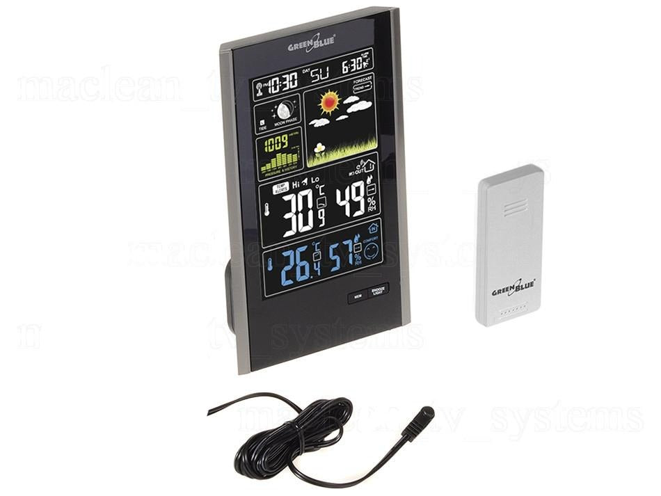 Wireless Weather Station Outside Sensor Alarm Clock Calendar Hygrometer Barometer DCF