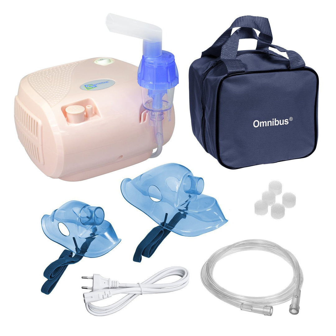 Omnibus inhaler, continuous operation, 2 masks, spare filters, powder pink, BR-CN116B