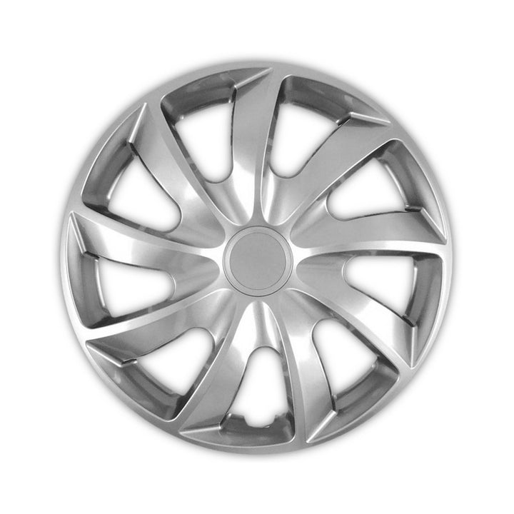 NRM Quad Silver 17" Hubcaps Silver - Clúdaithe le Vearnais Cosanta