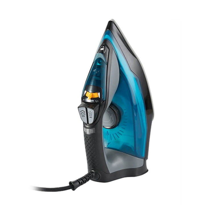 Steam Iron Ceramic Foot Dry Ironing 3000W 9in1 350ml Self-Cleaning 5 Functions