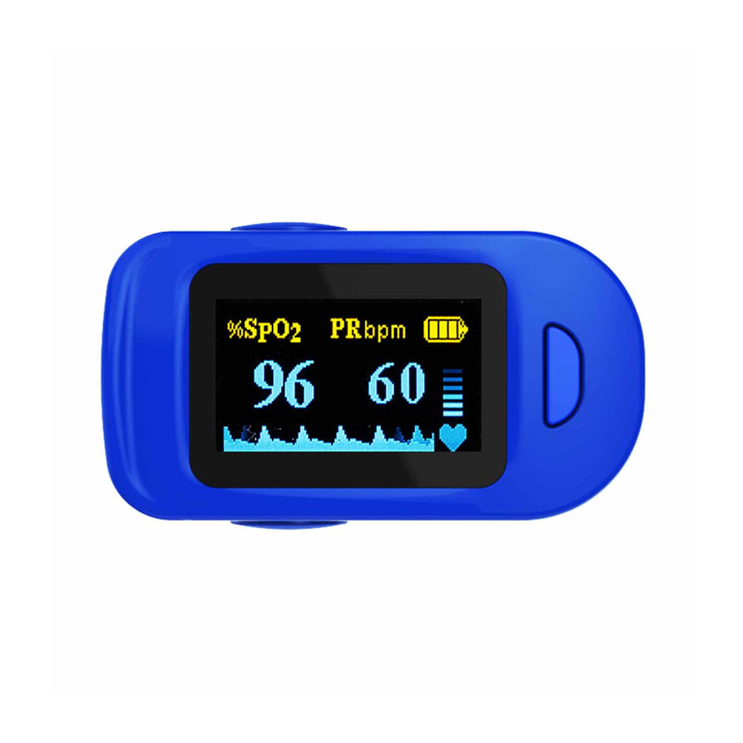 Oximeter pulse Tech-Med TM-PX30, taispeáint OLED dubh