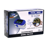 Tech-Med TM-PX30 Pulse Oximeter, blue, OLED display