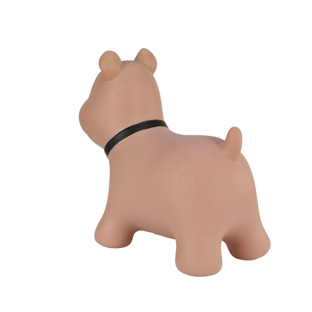 Hoppimals Brown Dog Rubber Léim Spás Hopper Geansaí Bréagán le Caidéal