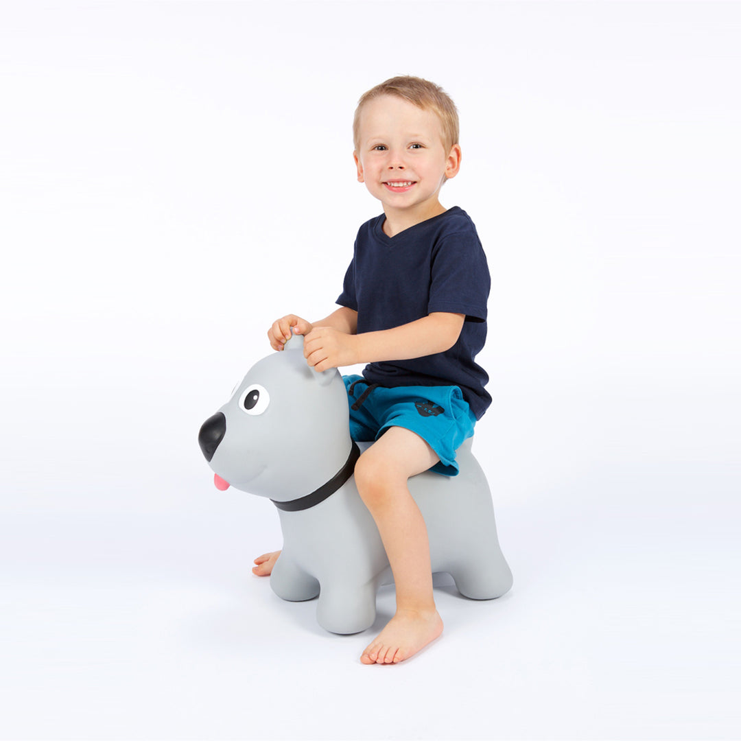 Tootina&#39;s gray dog - inflatable jumping toy for children