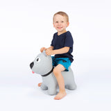 Tootina's gray dog - inflatable jumping toy for children