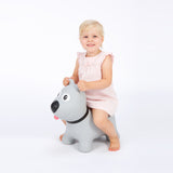 Tootina's gray dog - inflatable jumping toy for children