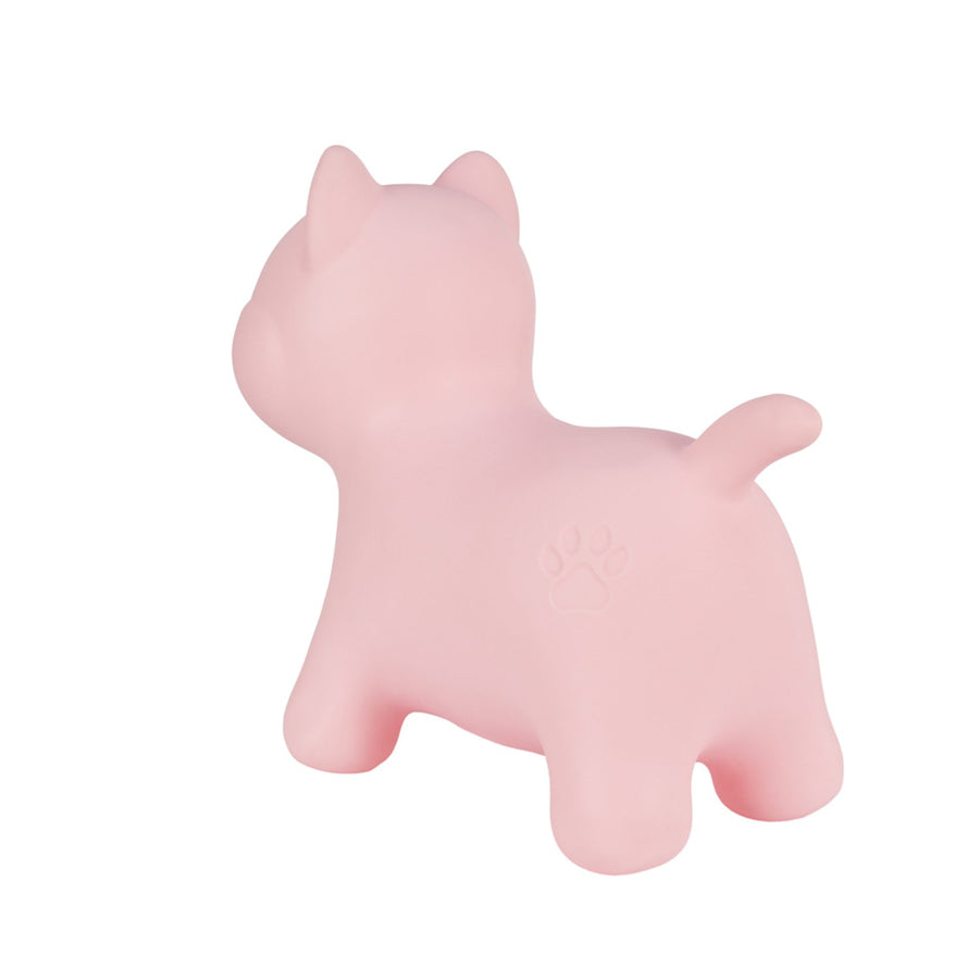 Hoppimals Pink Kitty Cat Rubber Jumping Space Hopper Jumper Toy with Pump