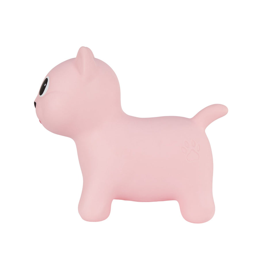 Hoppimals Pink Kitty Cat Rubber Jumping Space Hopper Jumper Toy with Pump