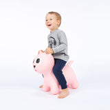 Hoppimals Pink Kitty Cat Rubber Jumping Space Hopper Jumper Toy with Pump
