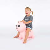 Hoppimals Pink Kitty Cat Rubber Jumping Space Hopper Jumper Toy with Pump