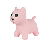 Hoppimals Pink Kitty Cat Rubber Jumping Space Hopper Jumper Toy with Pump