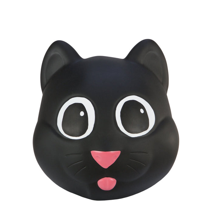 Hoppimals Black Kitty Cat Rubber Léim Spás Hopper Geansaí Bréagán le Caidéal