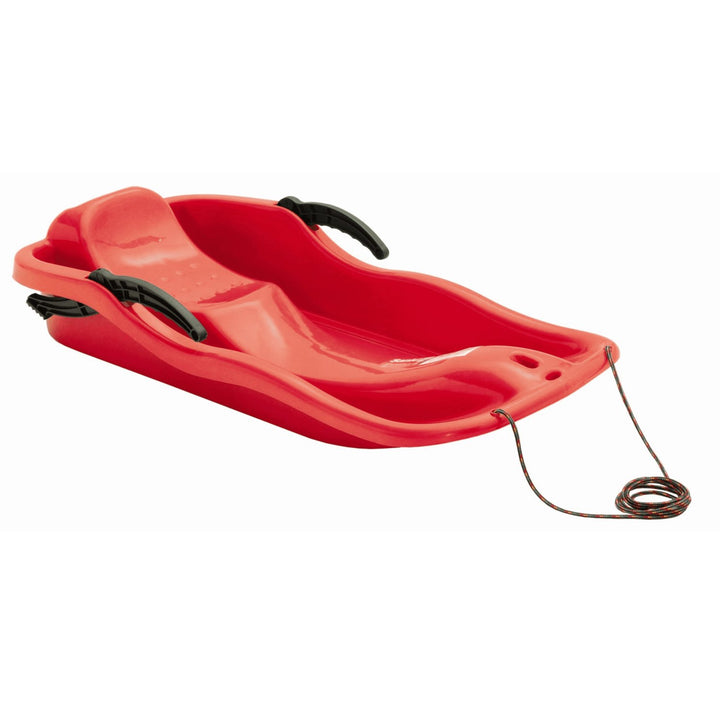 Prosperplast ISRC-1788C Plastic Kids Sledge with Brakes Rope Down Hill Slide Winter Tobogan Outdoors Fun