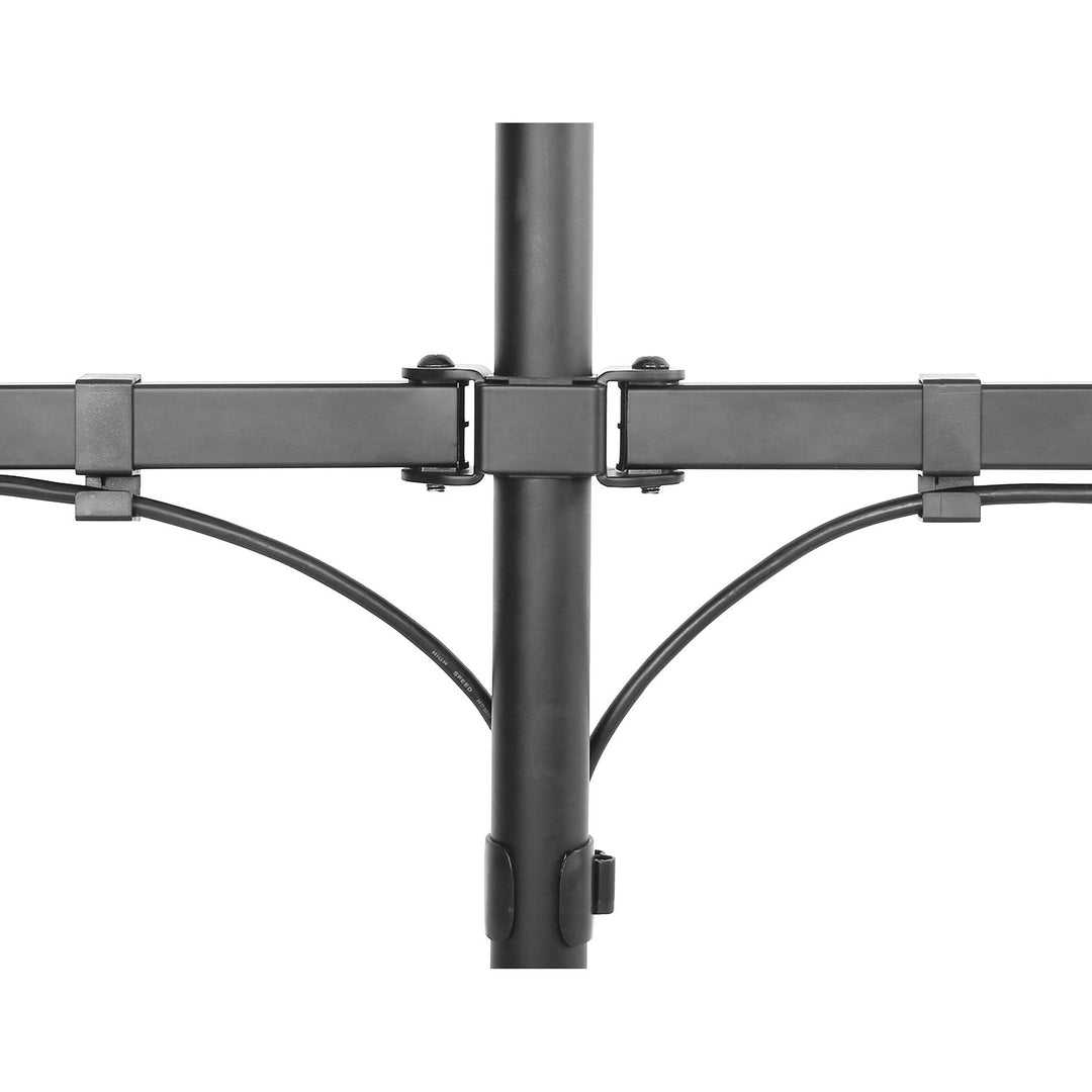 Maclean Brackets MC-884  Double Desk Bracket For 2 Monitors LCD Adjustable Gaming Office VESA 7'' - 32"