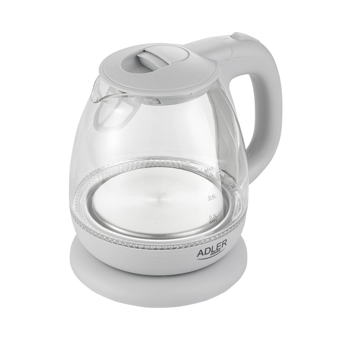 Camry AD 1283G Electric Kettle Glass LED Backlight Travel Portable Rotating Base 1L 1100W