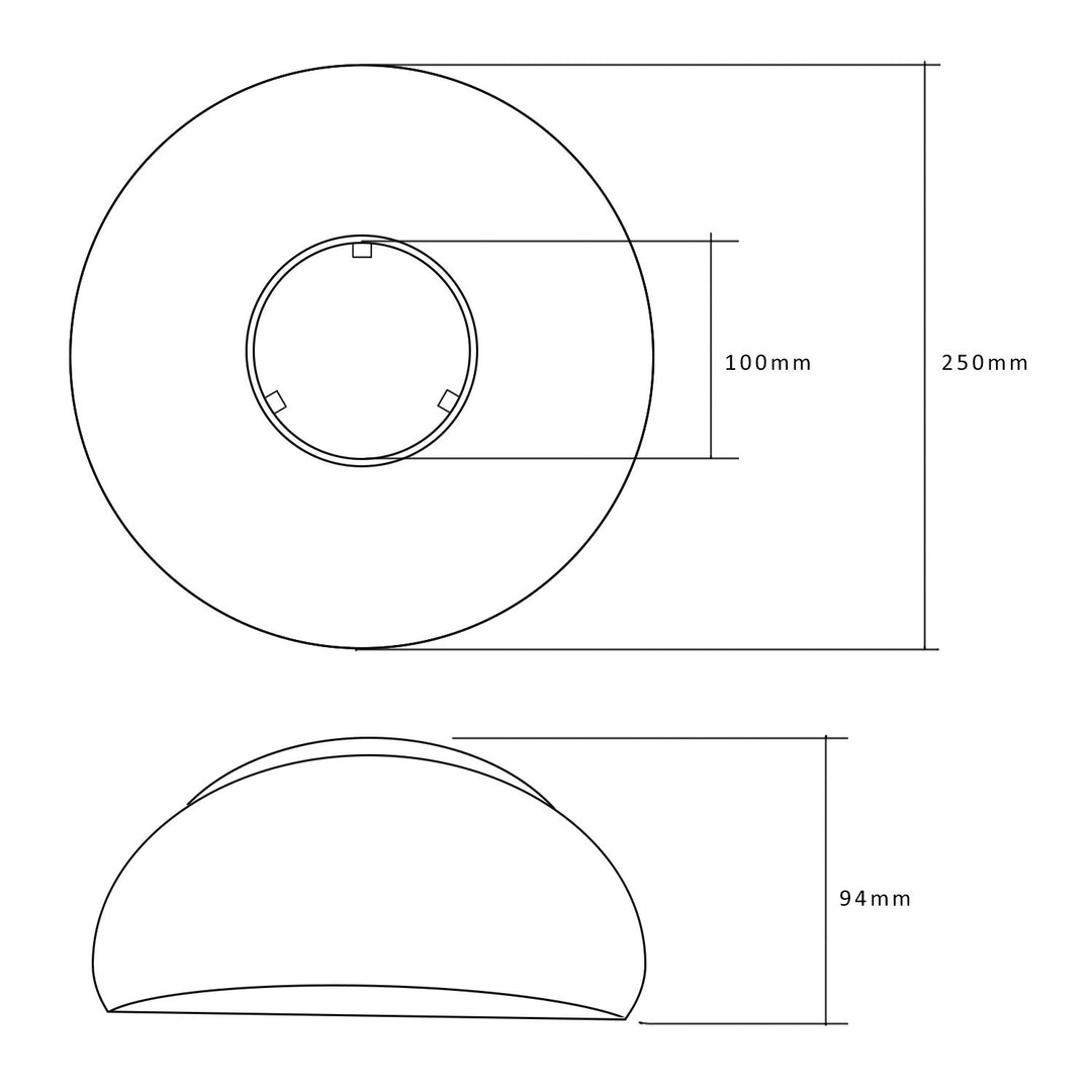 Maclean Energy MCE415 Lamp Shade / reflector for 30W LED Warehouse Bulbs - MCE261 CW, made of PC