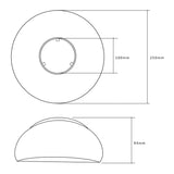 Maclean Energy MCE415 Lamp Shade / reflector for 30W LED Warehouse Bulbs - MCE261 CW, made of PC