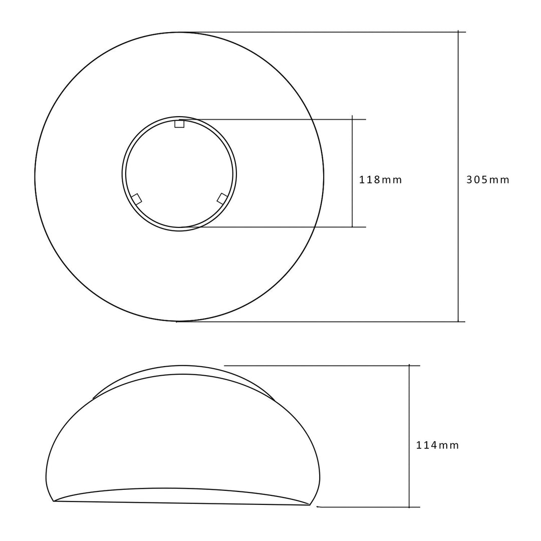 Scáth lampa Maclean MCE416 / frithchaiteoir le haghaidh bolgáin stórála 40W LED - MCE262 CW, ábhar: PC