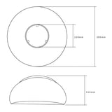 Maclean MCE416 Lamp Shade / reflector for 40W LED storage bulbs - MCE262 CW, material: PC