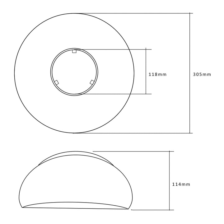 Maclean MCE416 Lamp Shade / reflector for 40W LED storage bulbs - MCE262 CW, material: PC