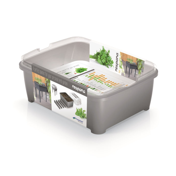 Prosperplast DREP770W-S433 Greenhouse Respana Planter Set DREP770W anthracite