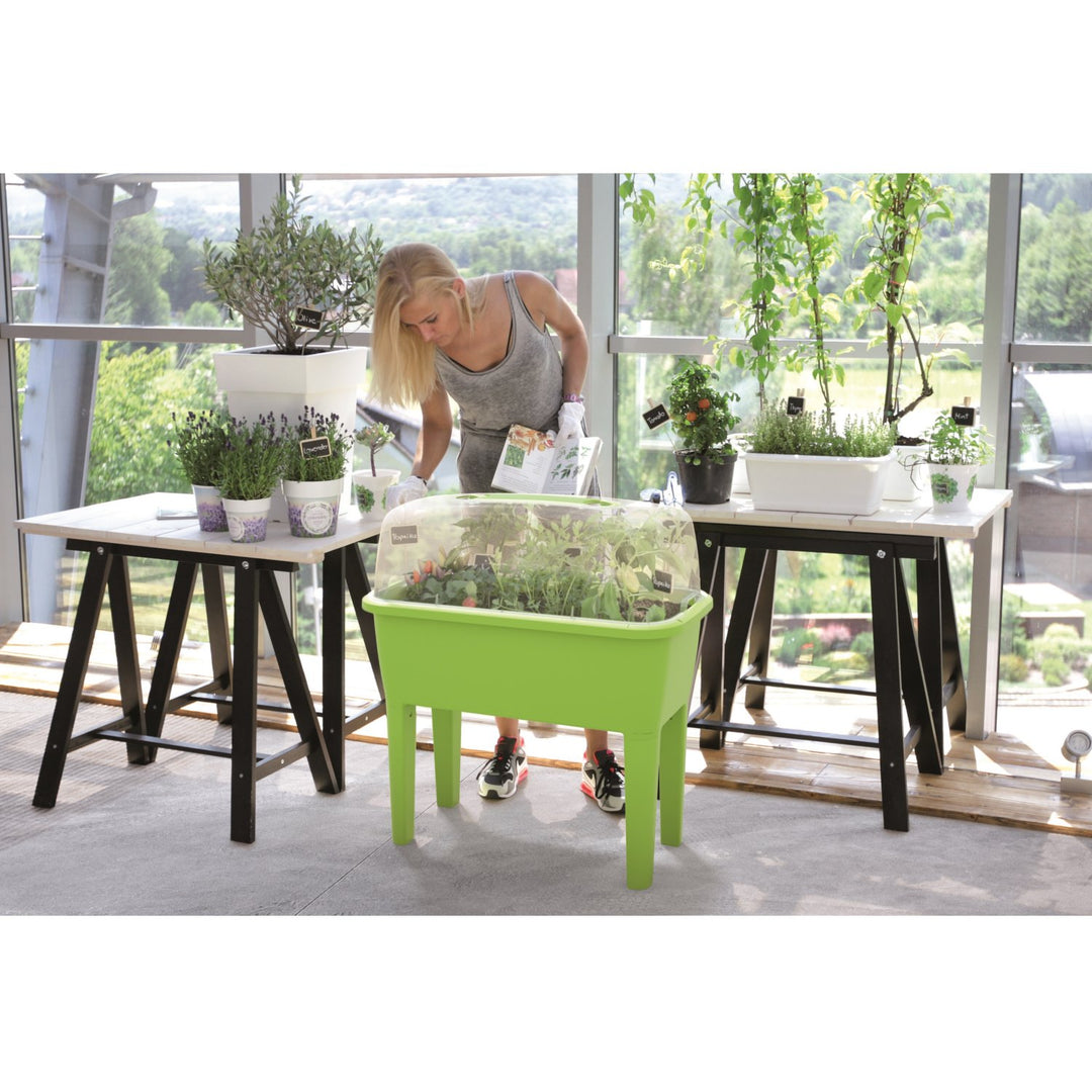 Prosperplast DREP770W-S433 Greenhouse Respana Planter Set DREP770W anthracite