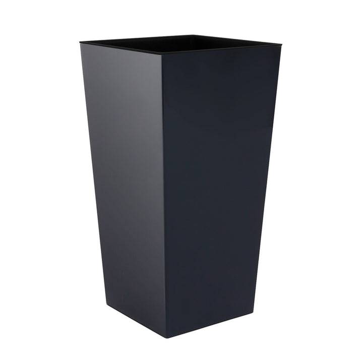 Flower pot with insert Urbi Square DURS140-S433 - anthracite color