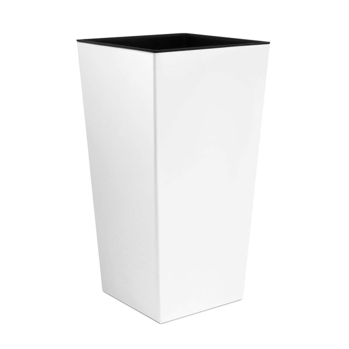 Flower pot with insert Urbi Square DURS400-S449 - white color