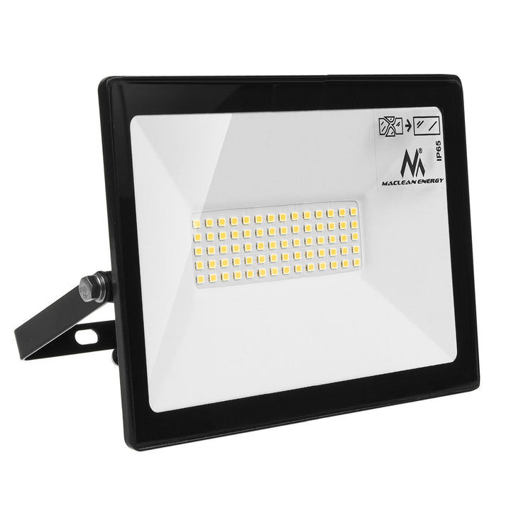 Maclean Energy MCE550 LED slim 50W floodlight, 4000lm Warm White (3000K) WW, IP65, PREMIUM