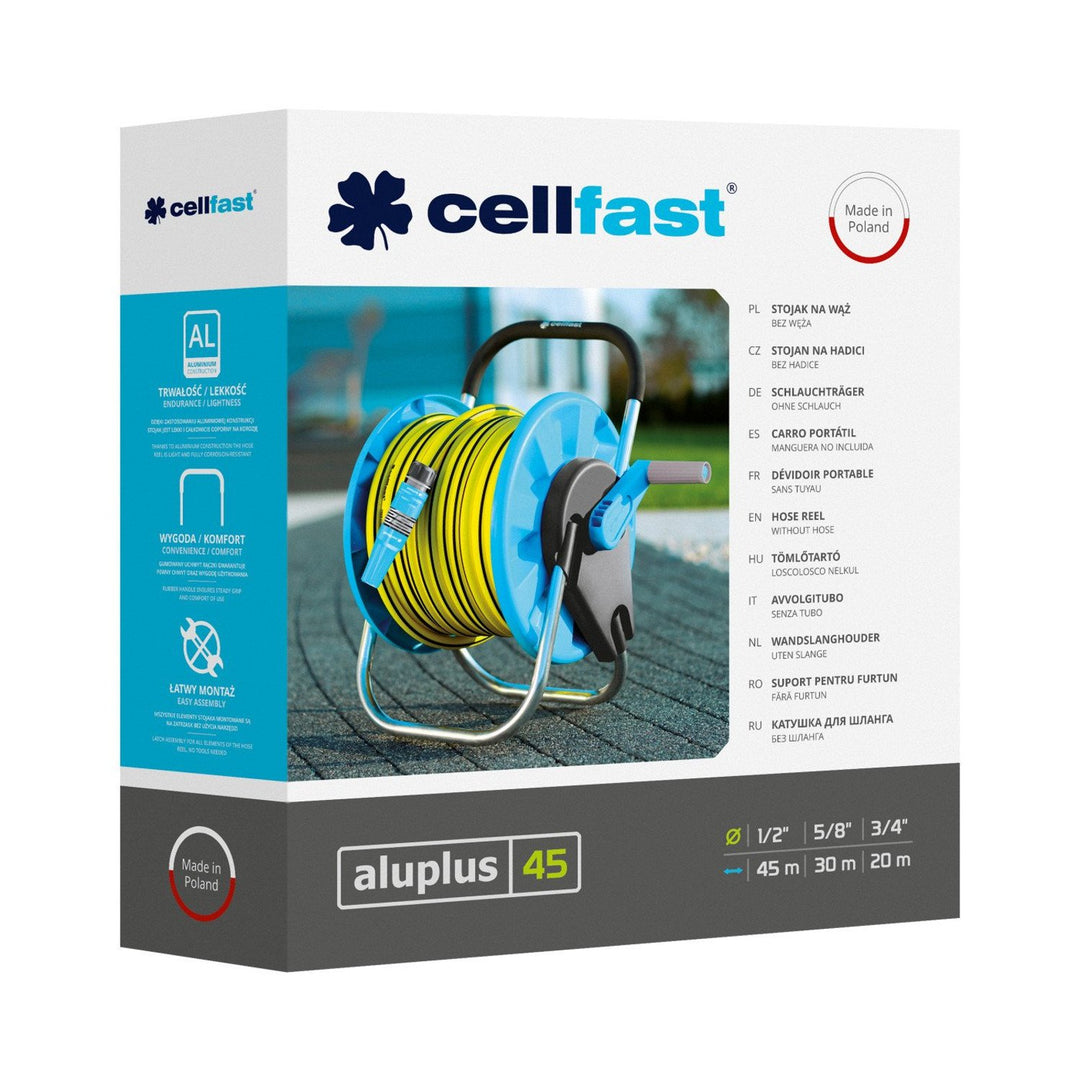 Seastán píobáin druma Cellfast Aluplus 55-150 1/2″ 45m