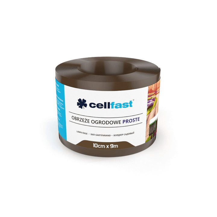 Cellfast 30-211H Imeall Gairdín Faiche Rolla Díreach Teorann 10cm x 9m Donn