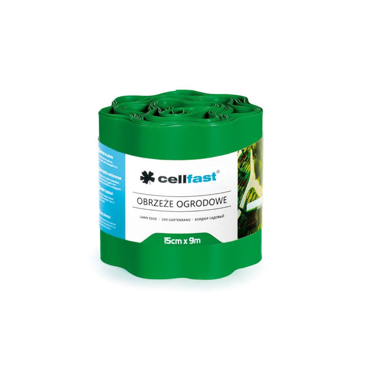 Garden wavy edging 15cm x 9m Cellfast green