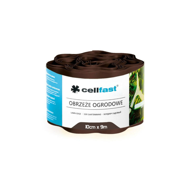 Corrugated garden edge 10cm x 9m Cellfast brown