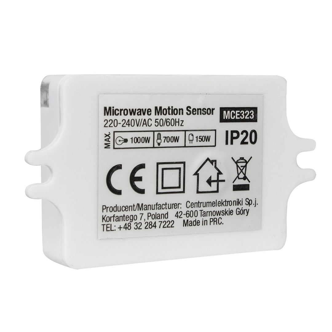 Maclean Energy MCE323 Microwave Motion Sensor PIR LED Twilight Sensor Adjustable Light Intensity 10m