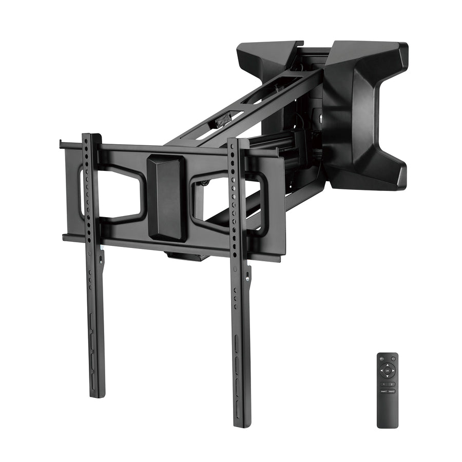 Maclean MC-891 Electric TV Wall Mount Bracket Remote 37''-70" VESA 35kg Over Fireplace Pull Down TV Holder EU plug