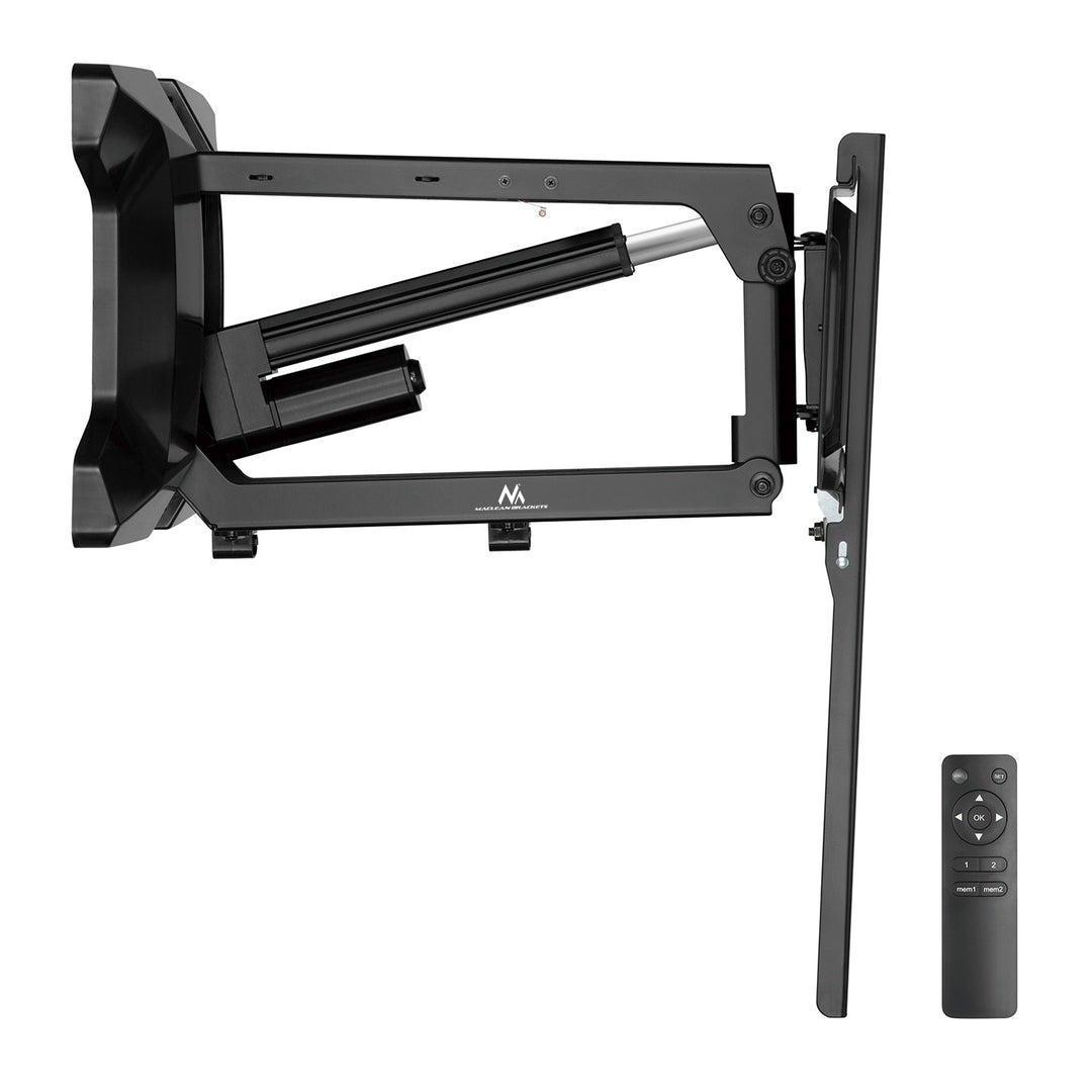 Maclean MC-891 Electric TV Wall Mount Bracket Remote 37''-70" VESA 35kg Over Fireplace Pull Down TV Holder