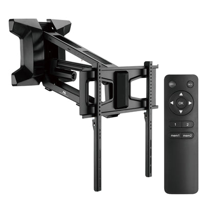 Maclean MC-891 Electric TV Wall Mount Bracket Remote 37''-70" VESA 35kg Over Fireplace Pull Down TV Holder EU plug