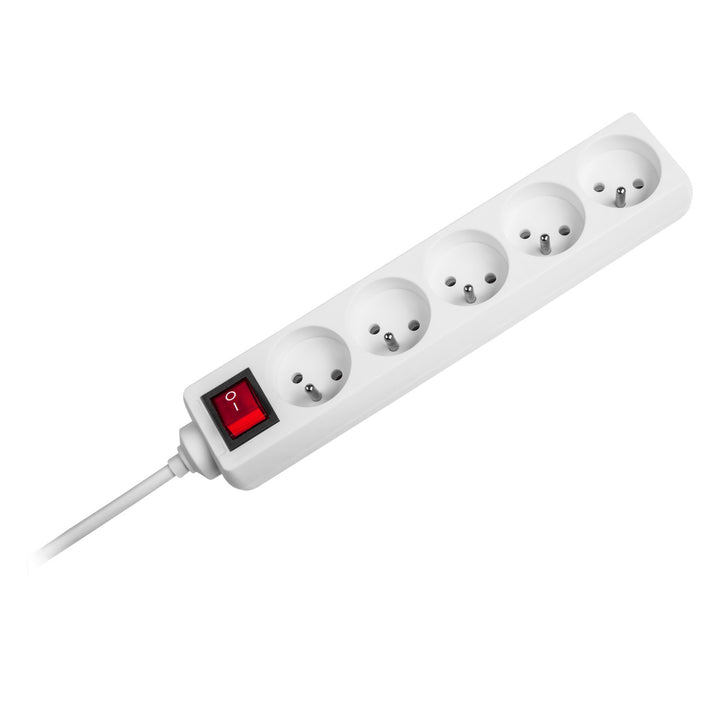 Power strip, extension cord 5 outlets 1.5m with switch Rebel