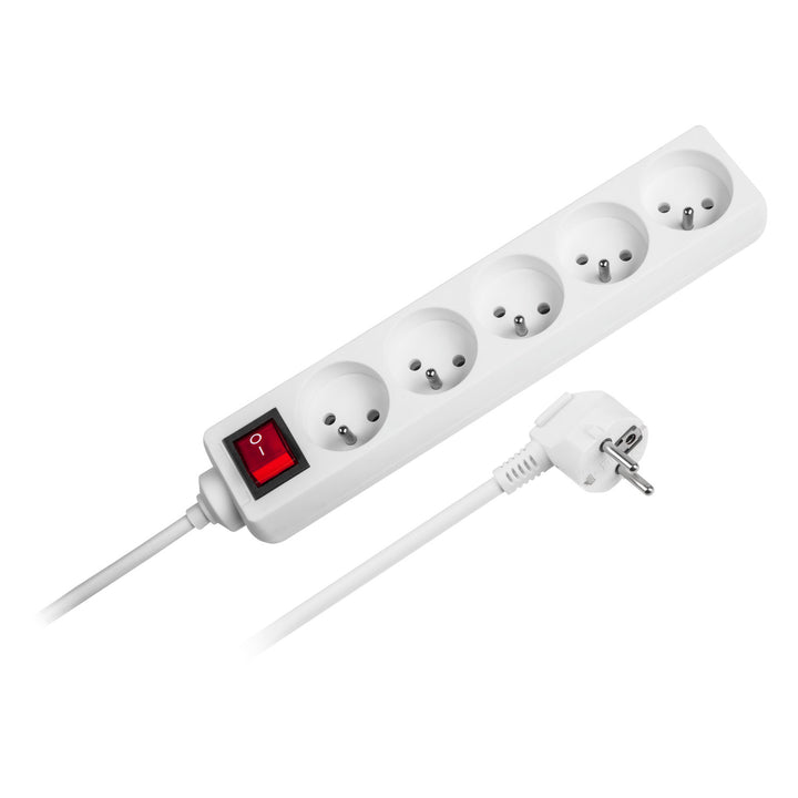 Power strip, extension cord 5 outlets 1.5m with switch Rebel