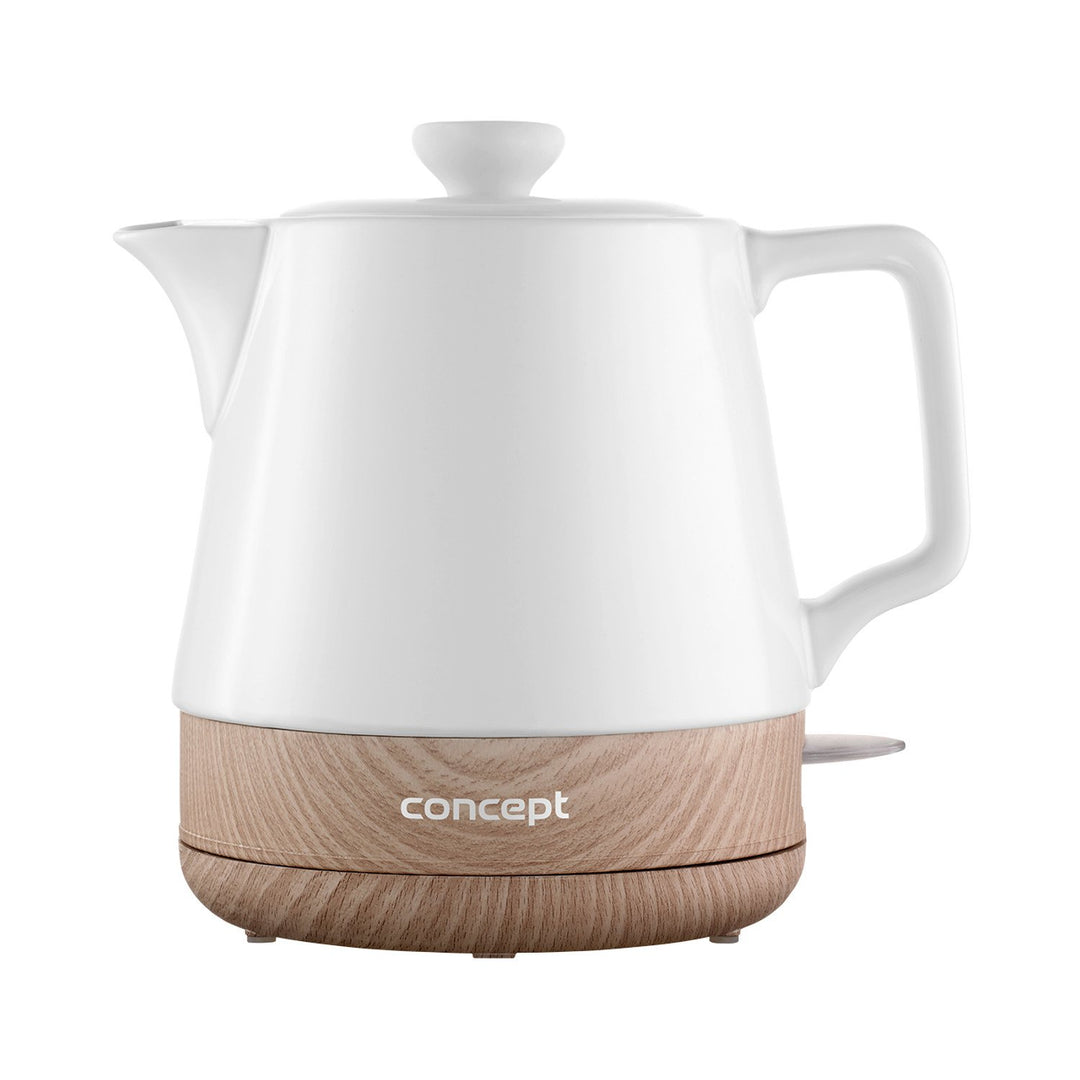 Coincheap RK0060 Ceirmeach Leictreach Kettle Dearadh Adhmaid Táscaire Solais Bonn sclóine 1L 1200 W