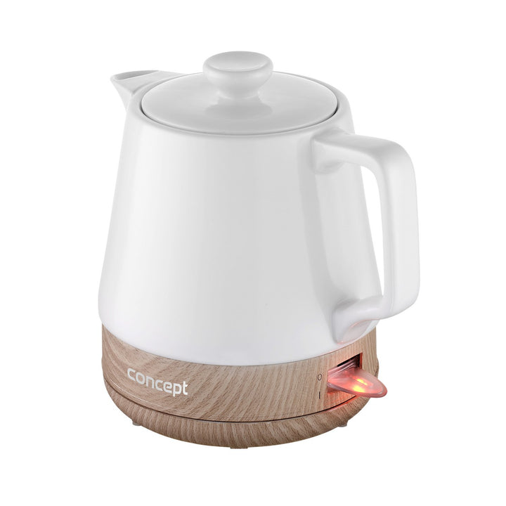 Coincheap RK0060 Ceirmeach Leictreach Kettle Dearadh Adhmaid Táscaire Solais Bonn sclóine 1L 1200 W