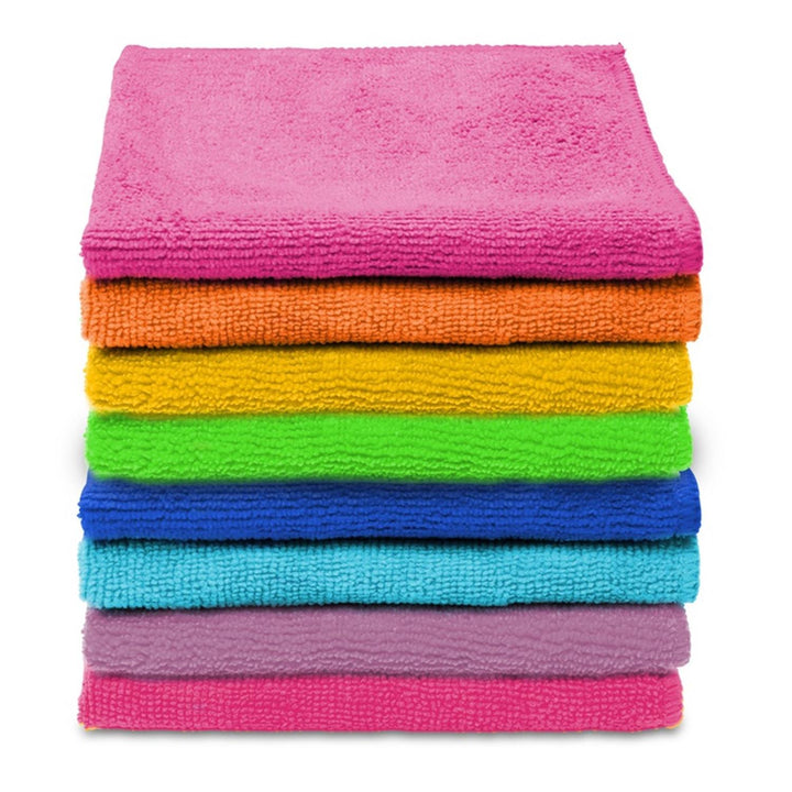 Vileda 151501 Vileda Colours Microfibre Cloths Pack 8 PCS Microactive Fiber Washable Reusable Durable