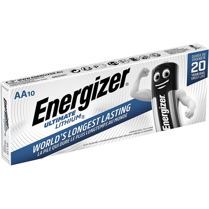 10 x Energizer L91 Ultimate Lithium R6 AA lithium battery