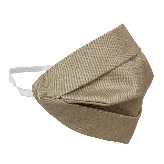 Double-sided beige cotton mask for adults